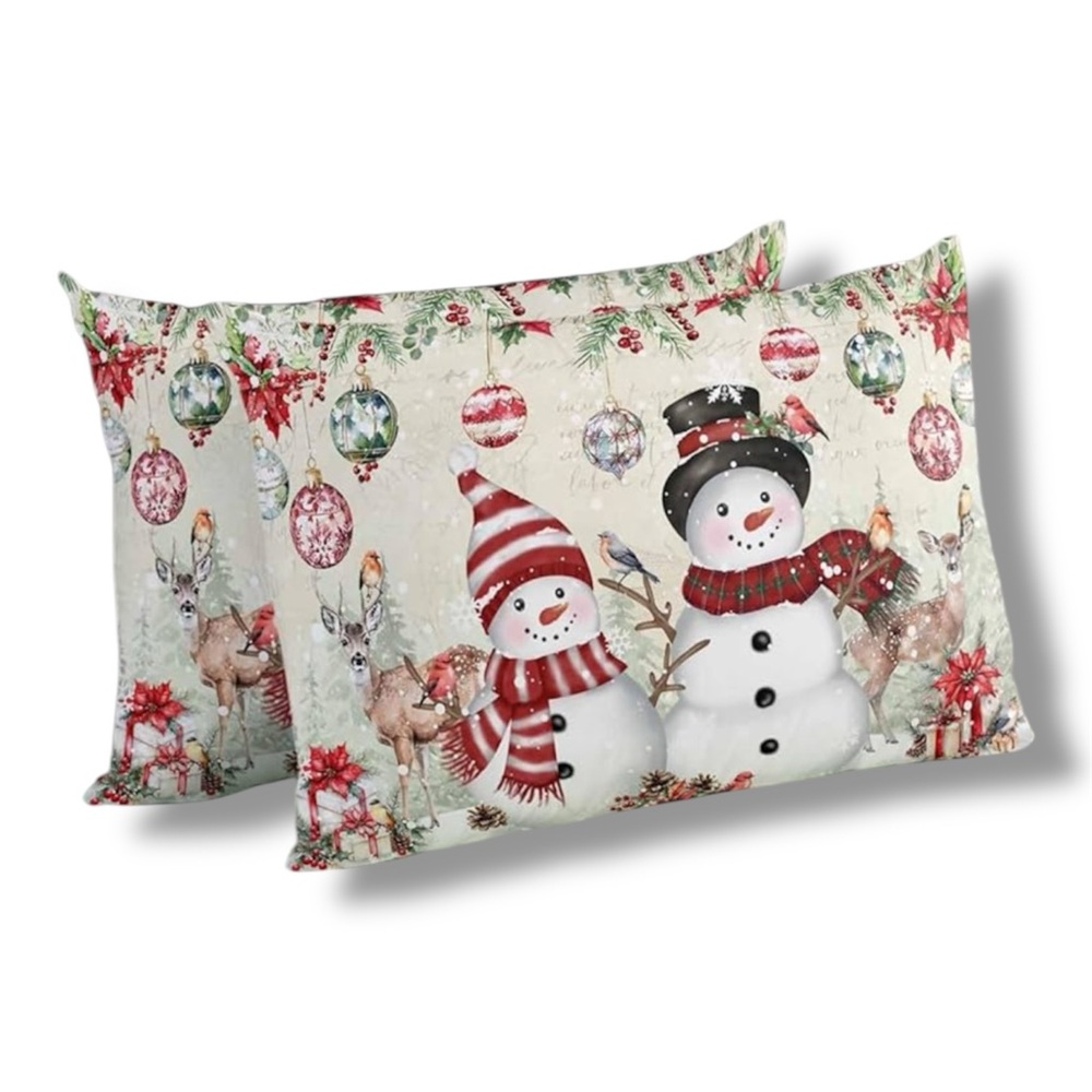 Holiday Lumbar Pillow Covers Set of 2